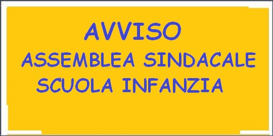 Scuola Infanzia - Assemblea Sindacale