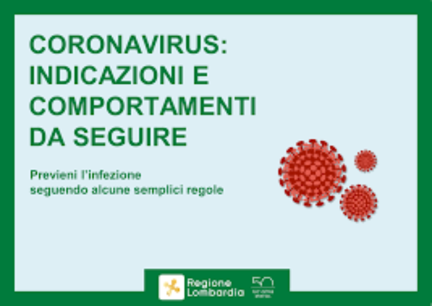Informazioni e indicazioni  in materia di contenimento dell'infezione da Corona Virus COVID-19.