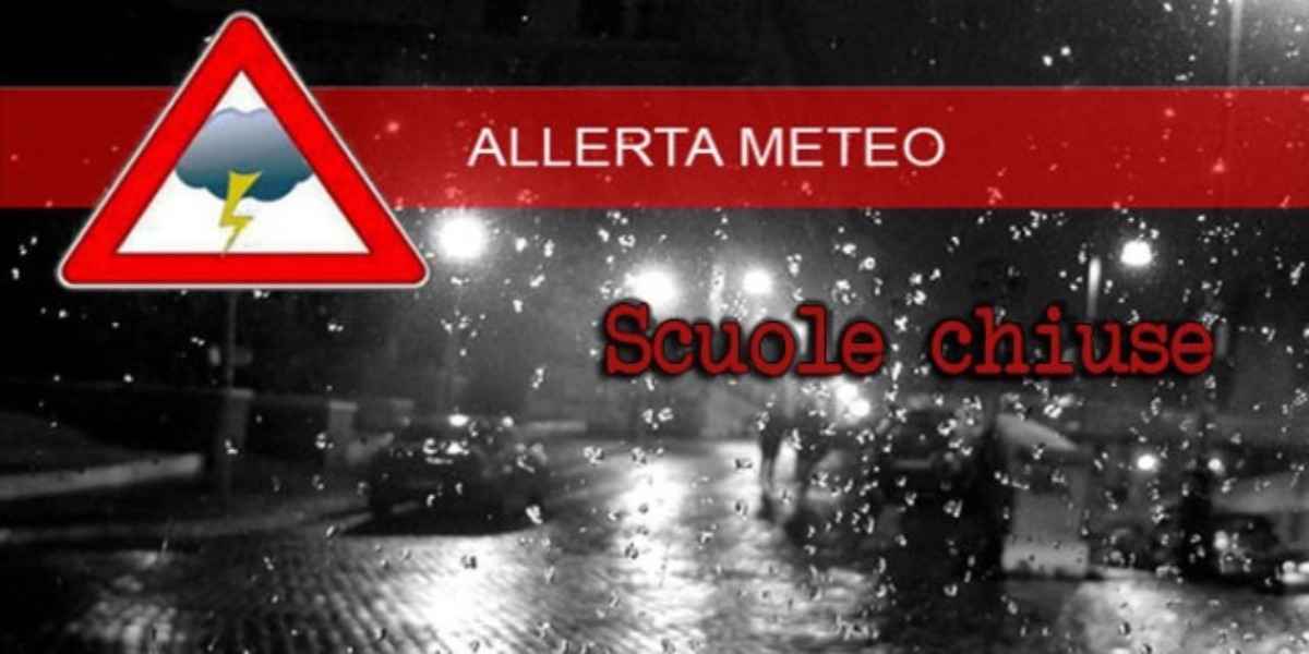 Scuole chiuse anche domani 13 Novembre 2019 per allerta meteo