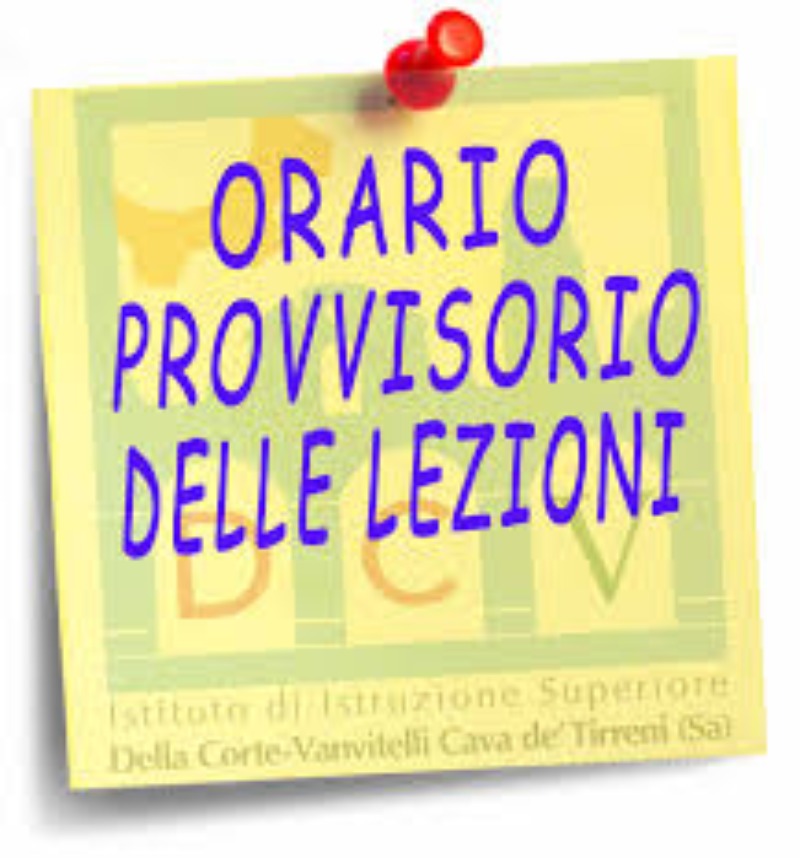 Scuola Primaria - Orario Provvisorio da Lunedì 09 Novembre 2020