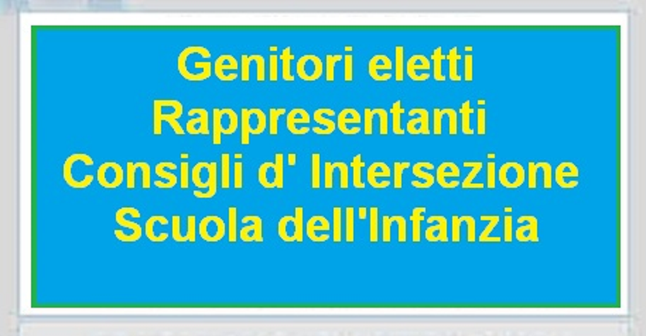 Rappresentanti genitori Infanzia